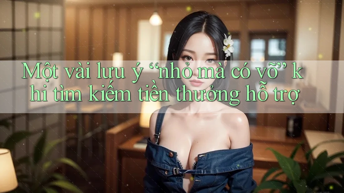 Một vài lưu ý “nhỏ mà có võ” khi tìm kiếm tiền thưởng hỗ trợ